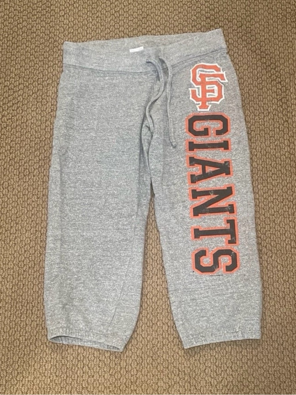 San Francisco Giants Gray Juniors Ladies Sweatpants with Orange Logo